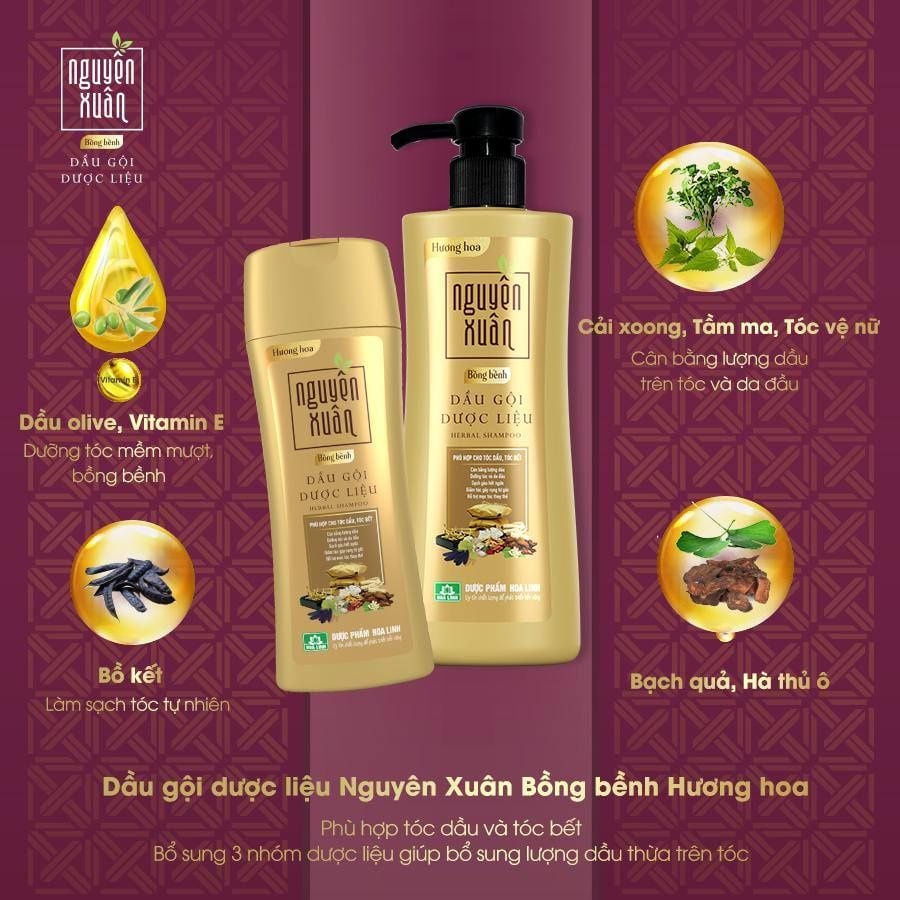 Dầu Gội Dược Liệu Nguyên Xuân Herbal Shampoo Bồng Bềnh