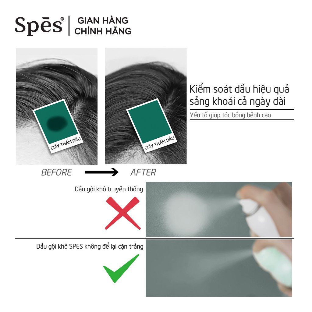 Dầu Gội Khô Spes Dry Shampoo