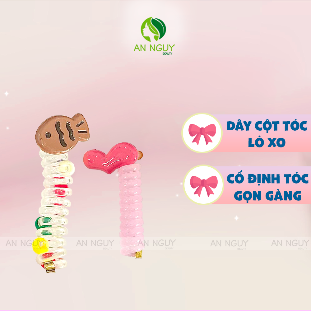 Set 2 Dây Quấn Tóc Lò Xo Nhiều Mẫu Xinh Xắn