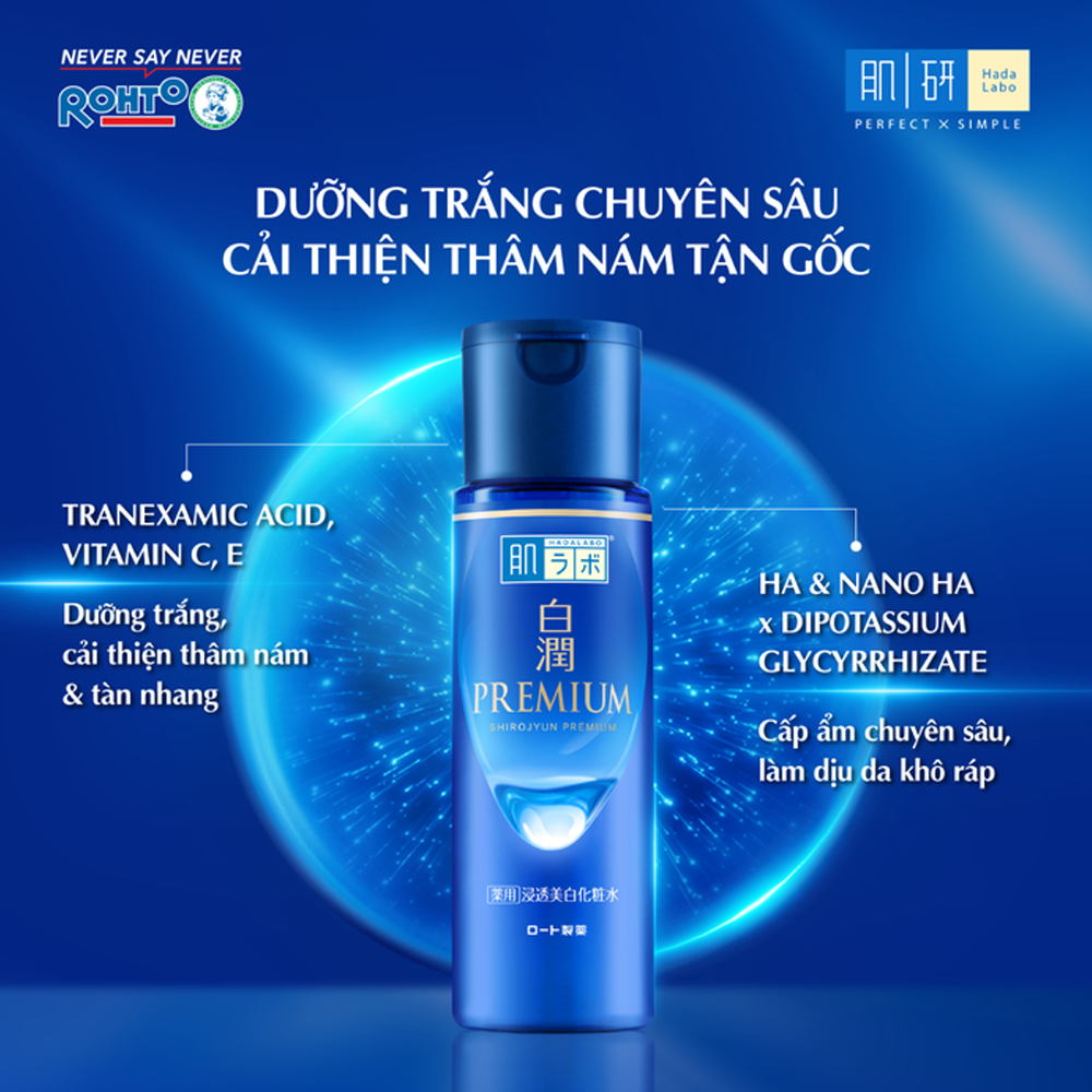 Dung Dịch Hada Labo Shirojyun Premium Lotion Dưỡng Trắng, Cải Thiện Thâm Nám 170ml
