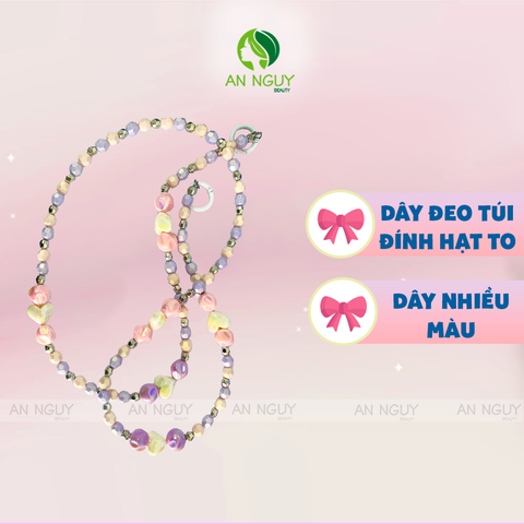 Dây Xích Dài Đeo Túi Đính Hạt Nhiều Màu