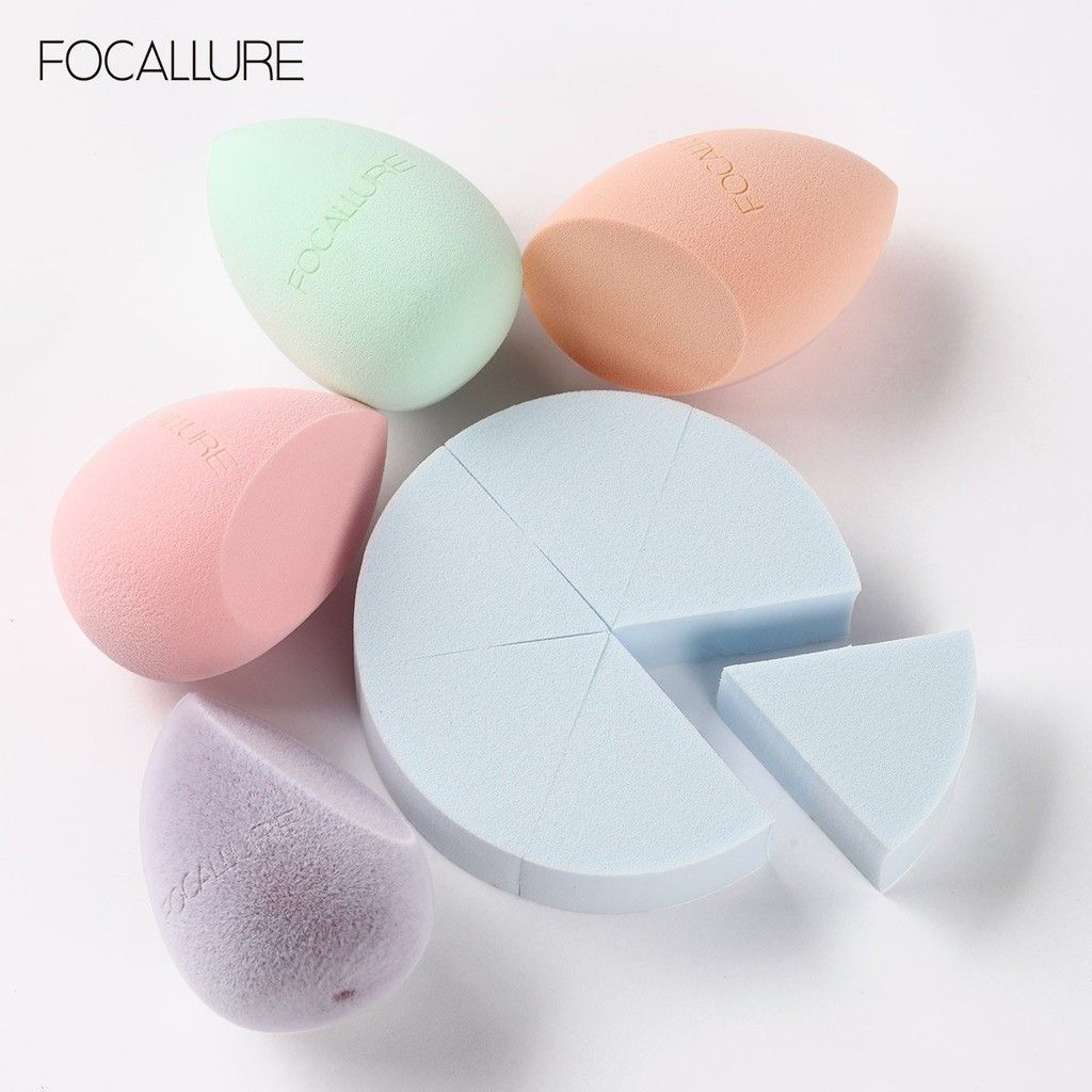 Mút Tán Focallure Matchmax Beauty Blender-6 Count Wedges Sponge Dùng Tán Kem Nền, Che Khuyết Điểm