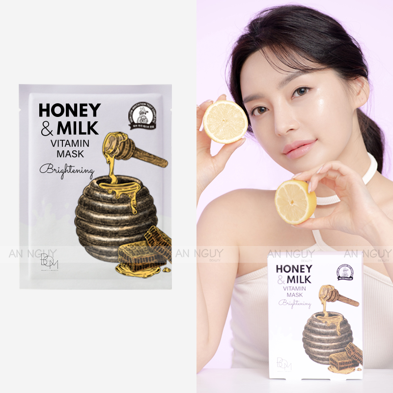 Mặt Nạ BOM Honey & Milk Mask Dưỡng Ẩm, Phục Hồi Da 25gr