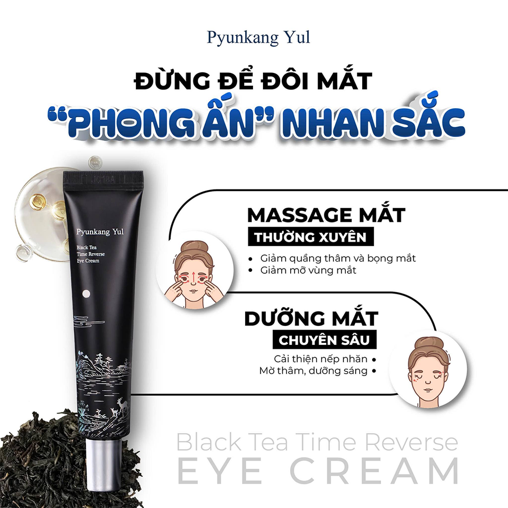 Kem Dưỡng Da Vùng Mắt Pyunkang Yul Black Tea Time Reverse Eye Cream 25ml