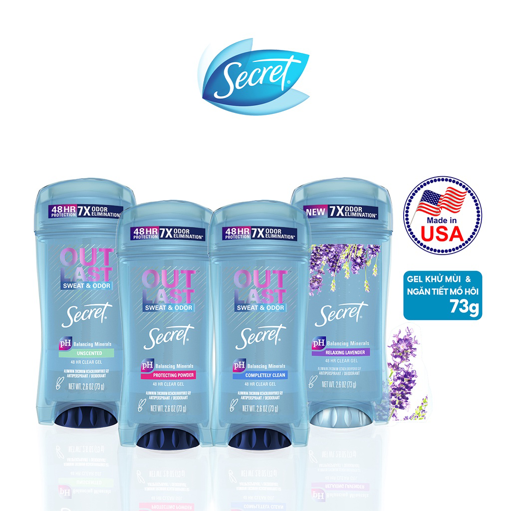 Gel Khử Mùi Secret Outlast Sweat & Odor 73gr (Hàng Mỹ Nhập Khẩu)