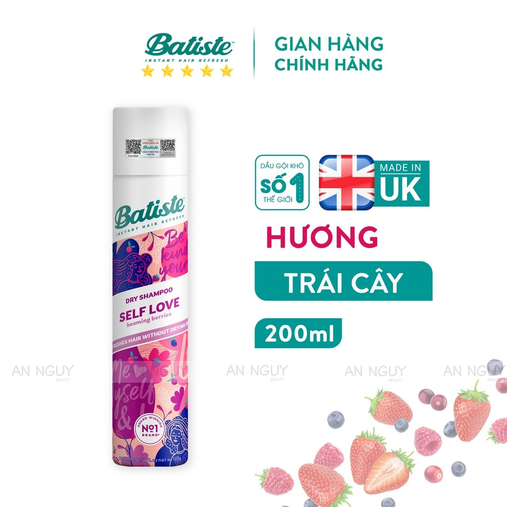 Dầu Gội Khô Batiste Dry Shampoo 200ml