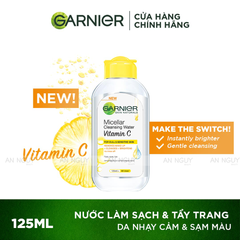 Nước Tẩy Trang Garnier Skin Naturals Micellar Cleansing Water Vitamin C Dưỡng Sáng Da