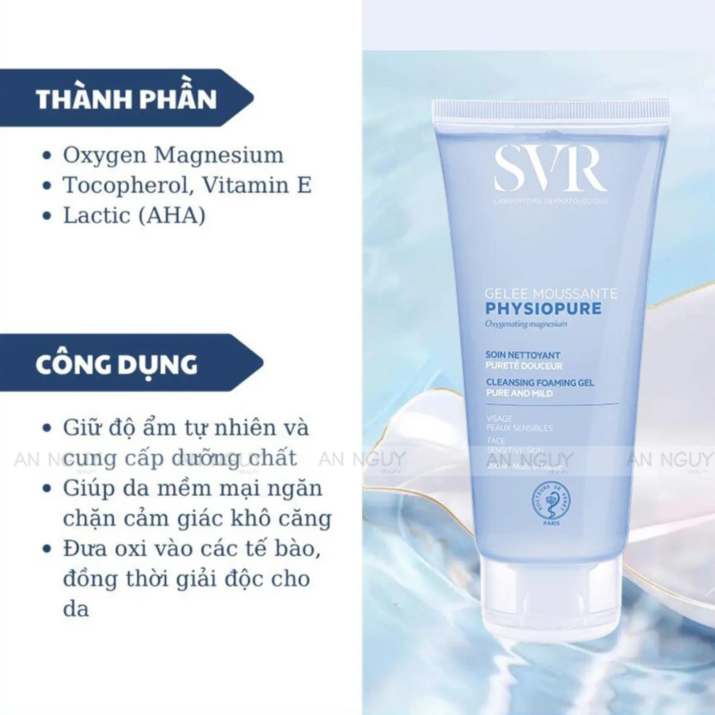 Gel Rửa Mặt SVR Physiopure Gelee Moussante Dành Cho Da Nhạy Cảm