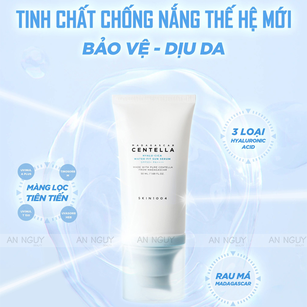 Kem Chống Nắng Dưỡng Ẩm Skin1004 Madagascar Centella Hyalu-Cica Water-Fit Sun Serum SPF 50+ PA++++ 50ml