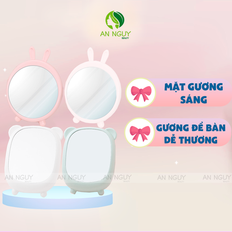 Gương Trang Điểm Để Bàn Hình Thú Dễ Thương