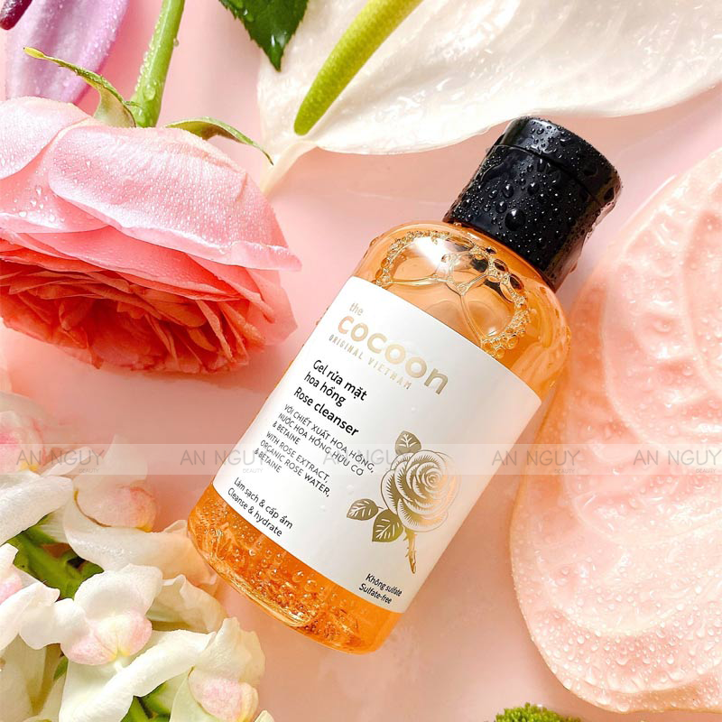 Gel Rửa Mặt Cocoon Rose Cleanser Chiết Xuất Hoa Hồng 140ml