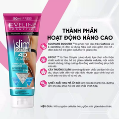 Gel Bôi Eveline Slim Extreme 4D Scalpel Turbo Cellulite Reductor Làm Săn Chắc Da 250ml