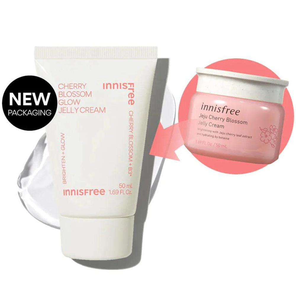 Gel Dưỡng Innisfree Cherry Blossom +B3 Glow Jelly Cream Dưỡng Ẩm, Sáng Da 50ml (Mẫu Mới)