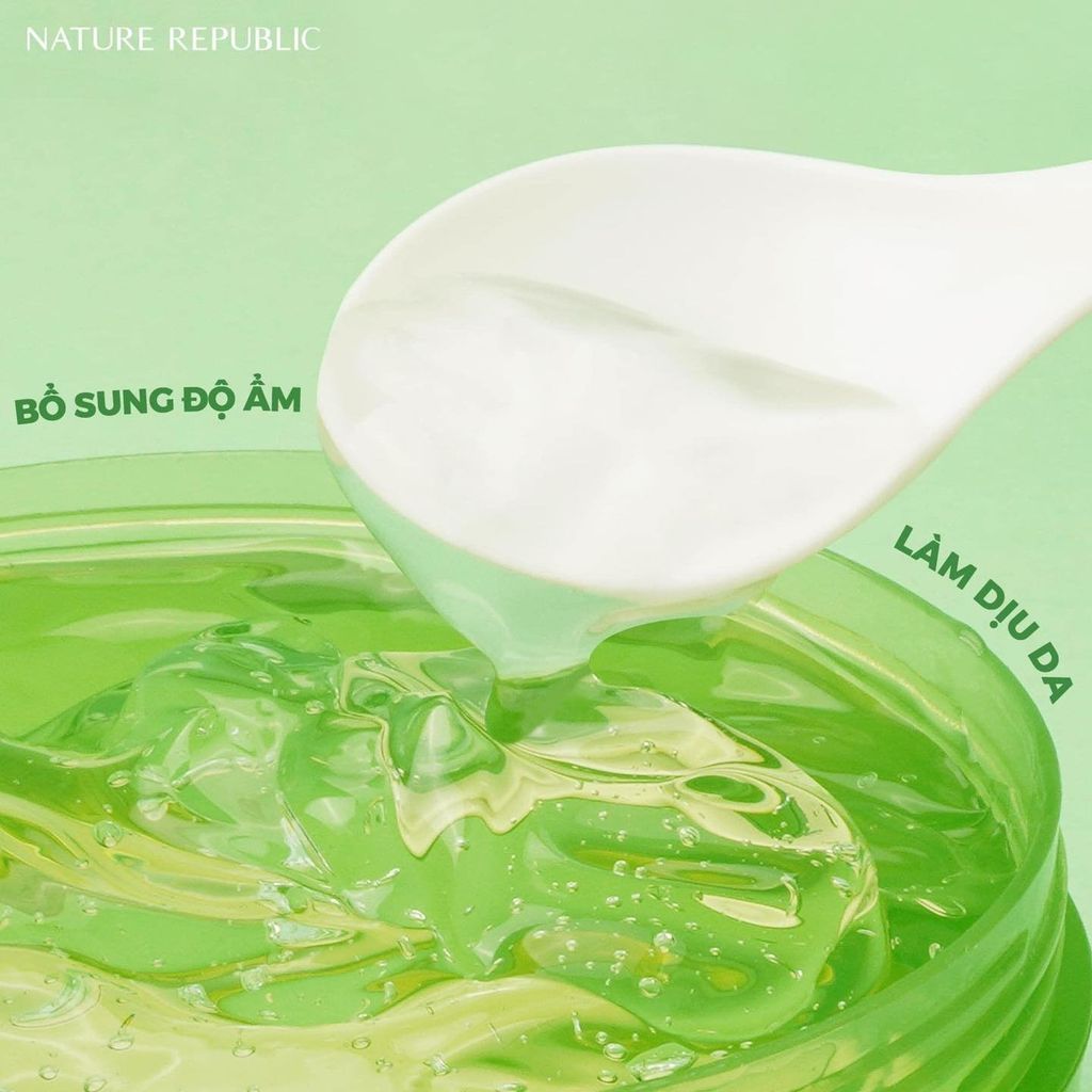 Gel Mặt Nạ Đa Năng Nature Republic 92% Aloe Vera Soothing Gel Chiết Xuất Nha Đam 300ml