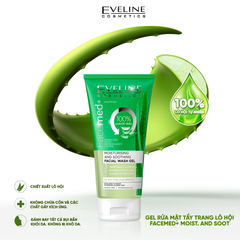 Gel Rửa Mặt Eveline Moisturising And Soothing Facial Wash Gel Aloe Chiết Xuất Nha Đam 150ml