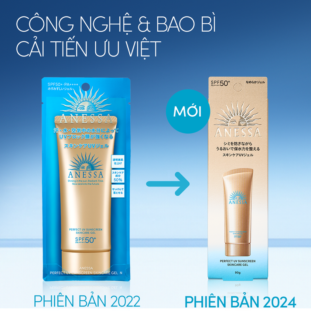 Gel Chống Nắng Anessa Perfect UV Suncreen Skincare Gel Dưỡng Ẩm 90g