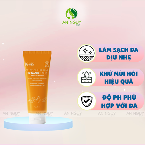 Gel Vệ Sinh Phụ Nữ X2 NANO Nghệ Hương Cam CoCayHoaLa 20ml