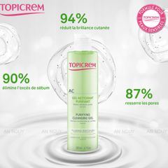 [Date 01/2025] Gel Rửa Mặt Topicrem AC Purifying Cleansing Gel Không Xà Phòng Cho Da Hỗn Hợp, Da Dầu