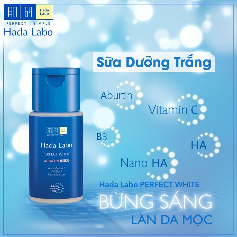 Dung Dịch Hada Labo Perfect White Arbutin Lotion Dưỡng Trắng, Ẩm Mịn 100ml