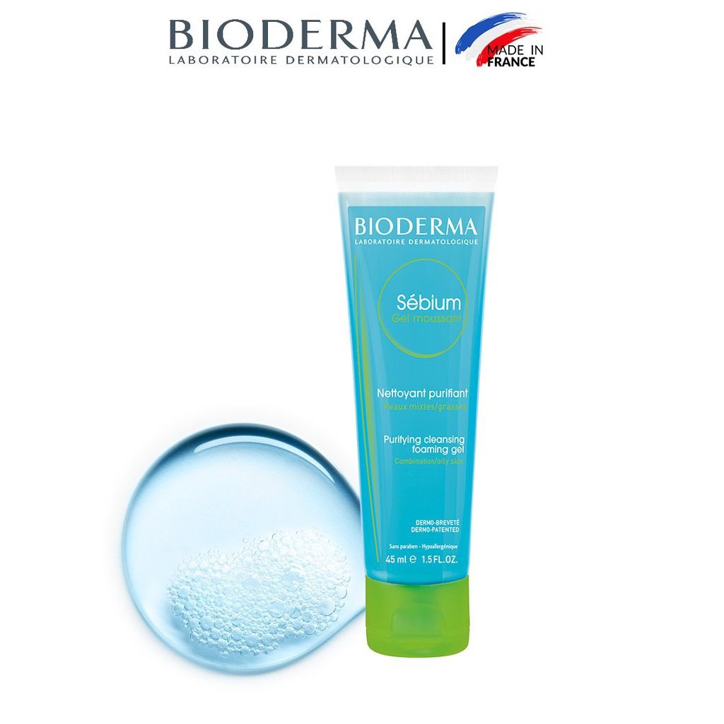 Gel Rửa Mặt Bioderma Sébium Gel Moussant Dành Cho Da Dầu & Hỗn Hợp