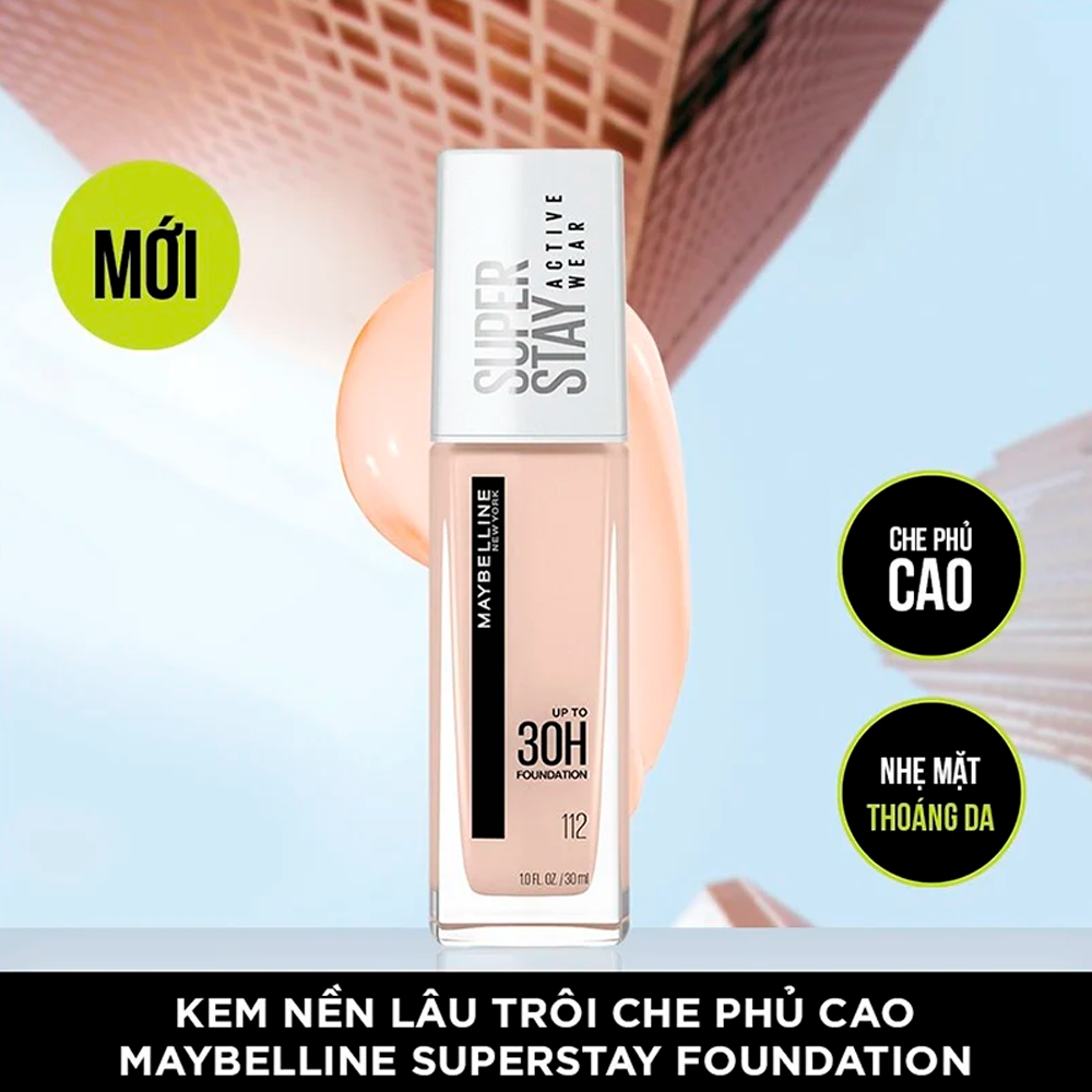 Kem Nền Lâu Trôi Maybelline Super Stay Active Wear 30H Foundation 30ml