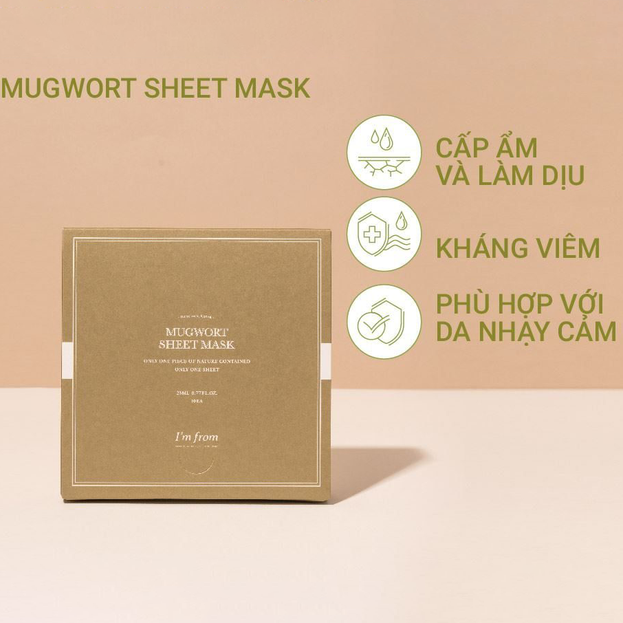 Mặt Nạ Dưỡng Da I'm From Mugwort Sheet Mask Chiết Xuất Ngải Cứu 23ml