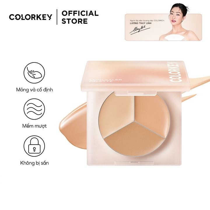 Bảng Che Khuyết Điểm 3 Màu Colorkey Targeting Three-colour Concealer Palette 3.9g