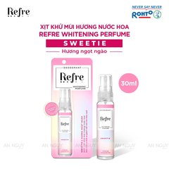 Xịt Khử Mùi Refre Deodorant Whitening Perfume Mist Hương Nước Hoa 30ml