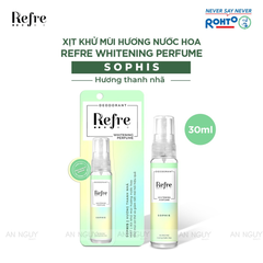 Xịt Khử Mùi Refre Deodorant Whitening Perfume Mist Hương Nước Hoa 30ml