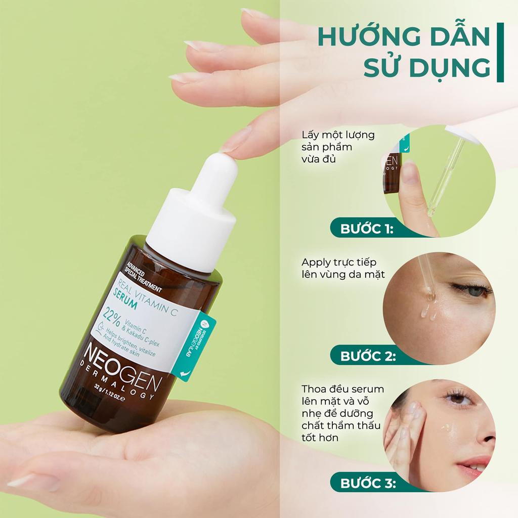 Tinh Chất Neogen Real Vitamin C 22% Vitamin C & Kakadu C-Plex Serum 32g