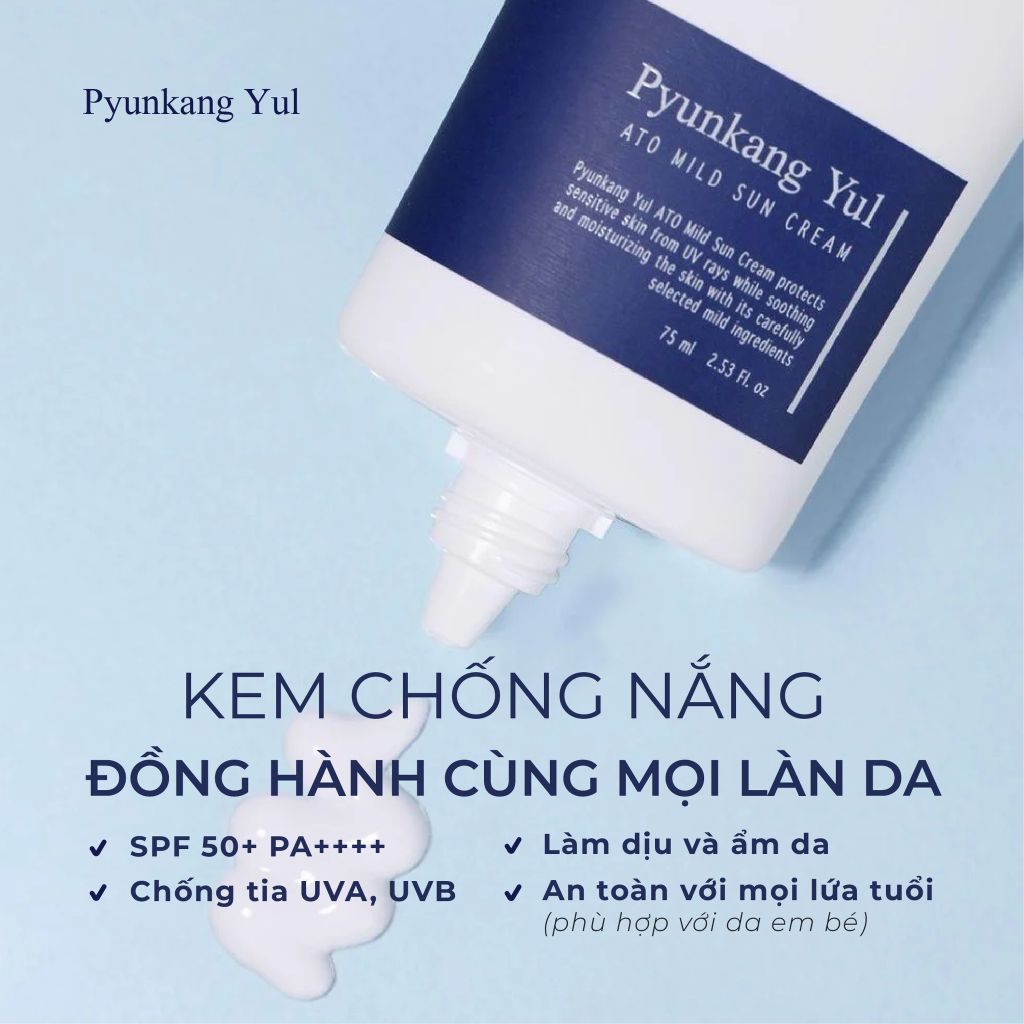 Kem Chống Nắng Pyunkang Yul ATO Mild Sun Cream SPF50+ PA++++ 75ml