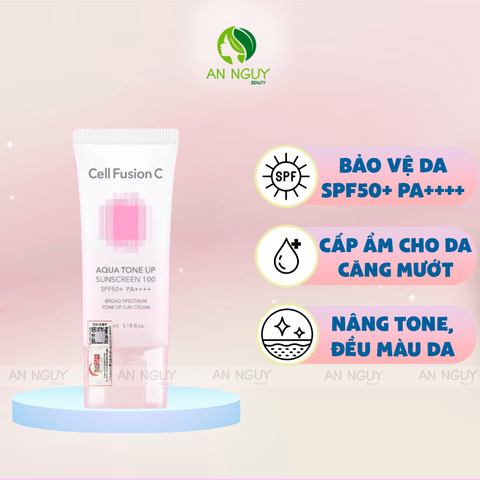Kem Chống Nắng Cell Fusion C Aqua Tone Up Sunscreen 100 SPF50+ PA++++