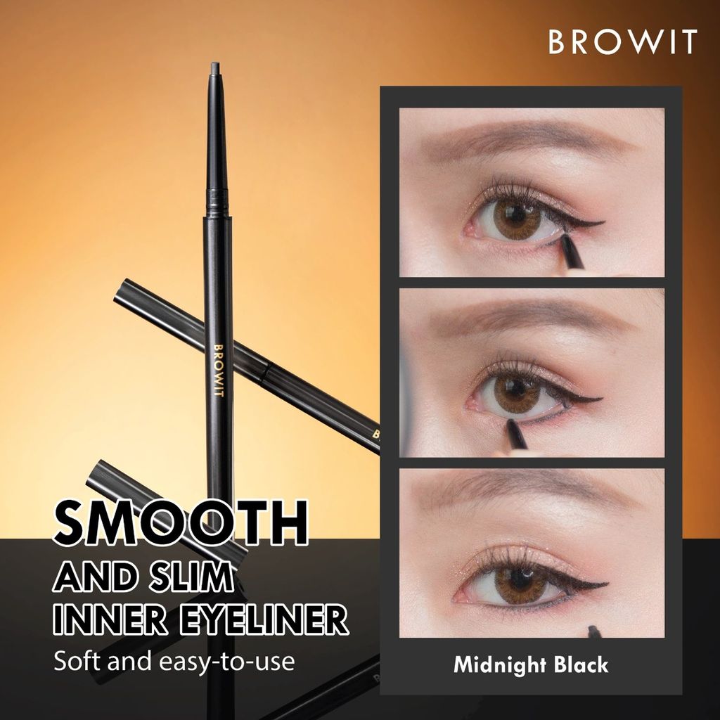 Bút Kẻ Mắt Browit Smooth And Slim Inner Eyeliner Midnight Black 0.1 g