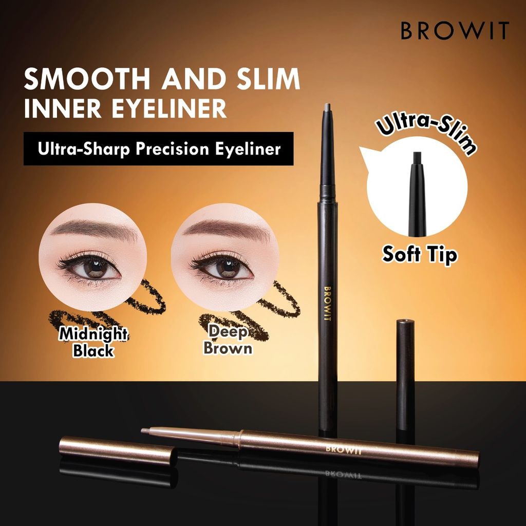 Bút Kẻ Mắt Browit Smooth And Slim Inner Eyeliner Midnight Black 0.1 g