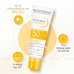 Kem Chống Nắng Bioderma Photoderm Aquafluide SPF 50+ Bảo Vệ Da Tối Ưu 40ml