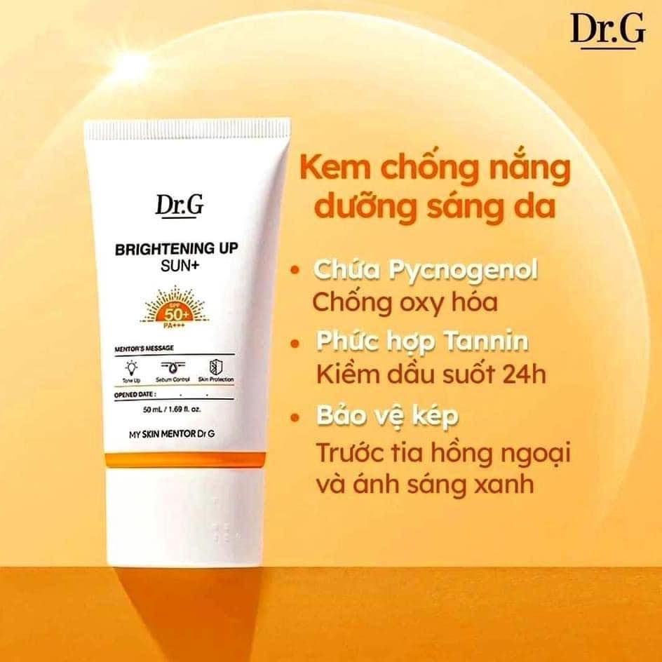 Combo 2 Kem Chống Nắng Dr.G Brightening Up Sun+ SPF50+ PA+++ Nâng Tông Da 50ml + 20ml
