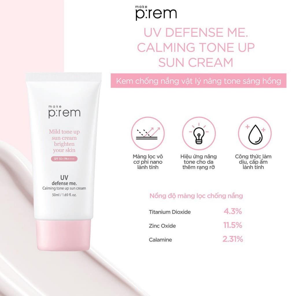 Kem Chống Nắng Make p:rem UV Defense Me Sun Cream 50ml