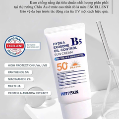Kem Chống Nắng PrettySkin B5 Sun Cream SPF50+ PA++++ 50ml