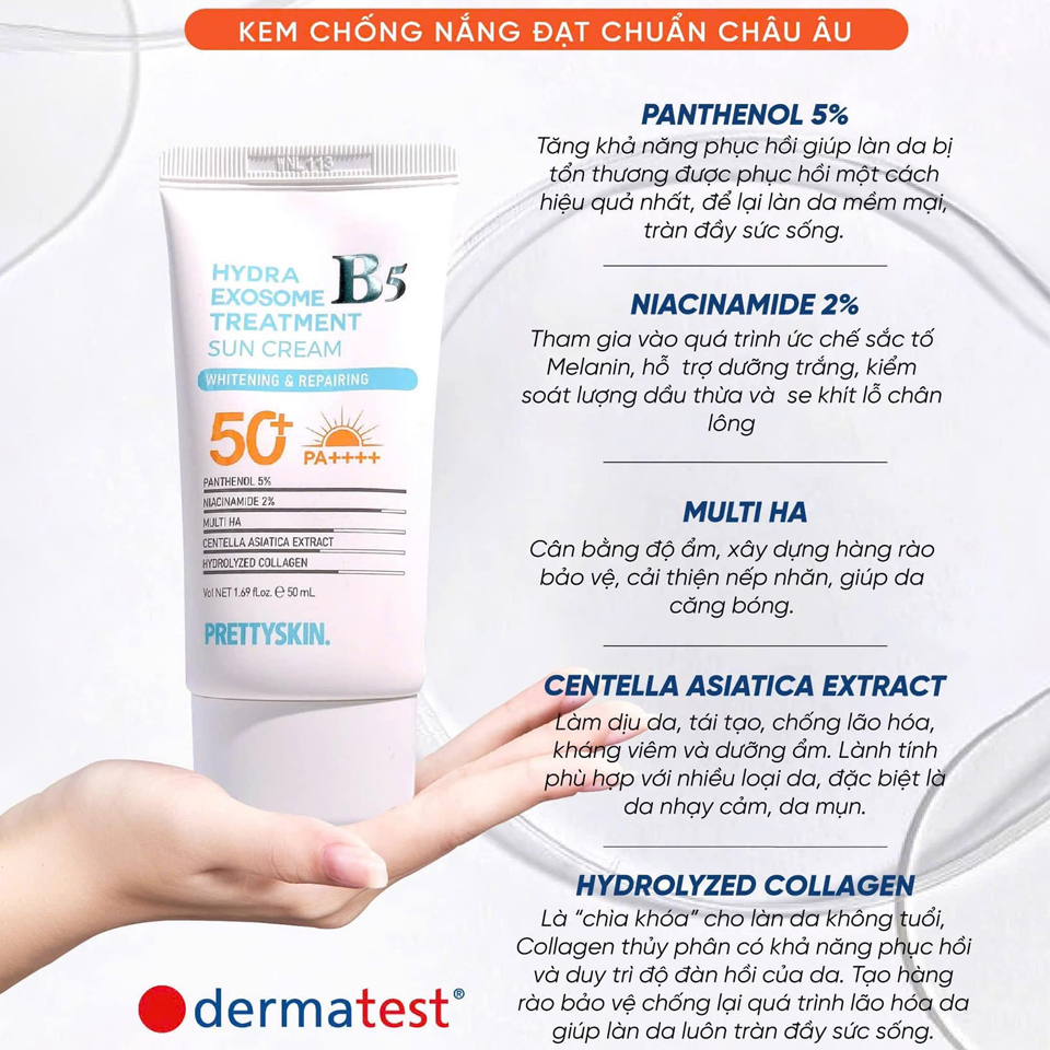 Kem Chống Nắng PrettySkin B5 Sun Cream SPF50+ PA++++ 50ml