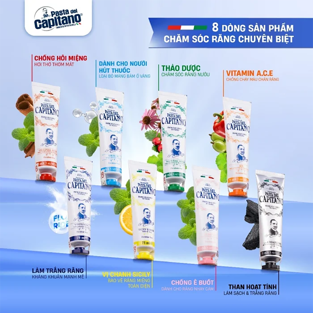 Kem Đánh Răng Pasta Del Capitano Toothpaste 75ml