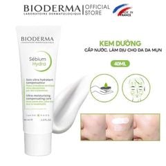 Kem Dưỡng Ẩm Bioderma Sébium Hydra Giảm Khô Căng, Bong Tróc Da Mụn 40ml