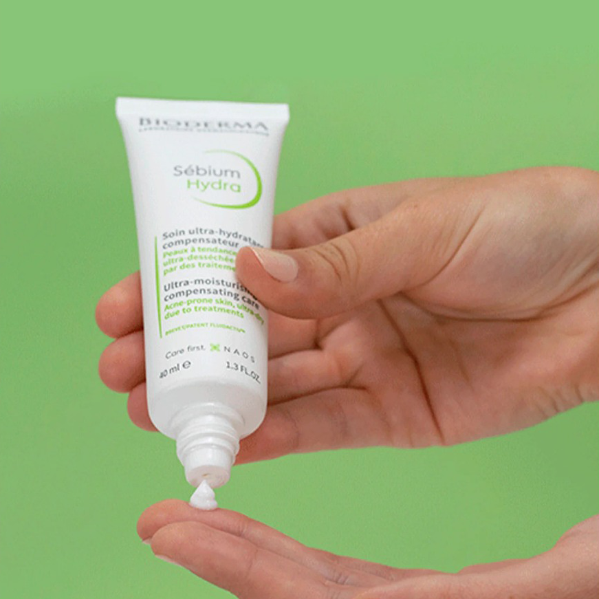 Kem Dưỡng Ẩm Bioderma Sébium Hydra Giảm Khô Căng, Bong Tróc Da Mụn 40ml