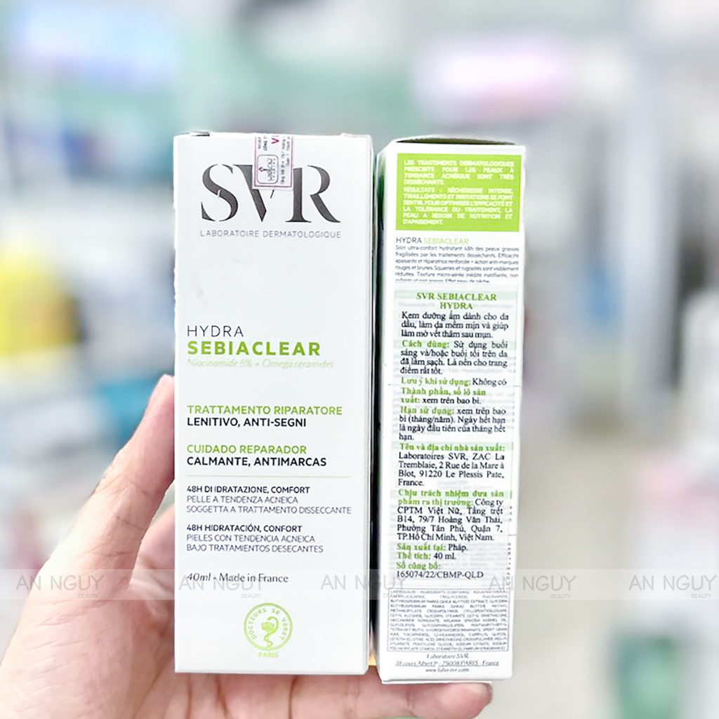 Kem Dưỡng Ẩm SVR Sebiaclear Hydra Cho Da Dầu Mụn 40ml