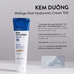 Kem Dưỡng Ẩm Wellage Real Hyaluronic 100 Cream Làm Dịu, Phục Hồi Da 50ml