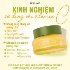 Kem Dưỡng Bergamo Green Tangerin Vita Shine Dark Spot Cream Chiết Xuất Quýt Xanh Hỗ Trợ Làm Trắng Da, Mờ Thâm Nám 50g