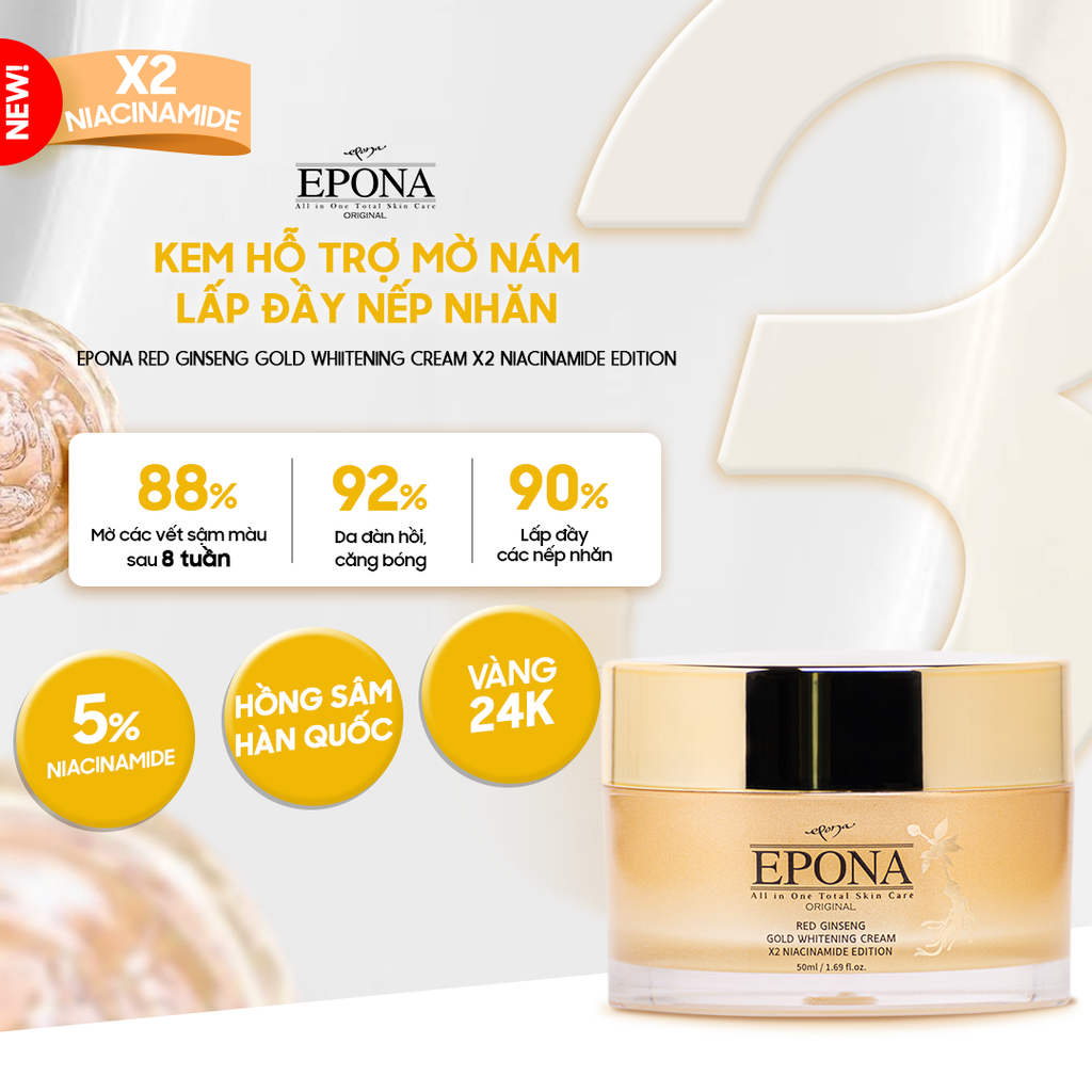 Kem Dưỡng Epona Cream Dưỡng Trắng, Phục Hồi Da 50ml