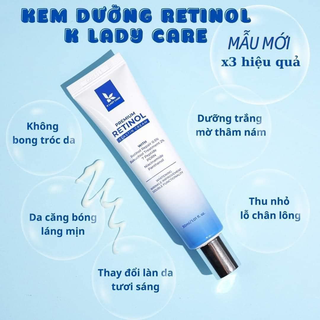 Kem Dưỡng K Lady Care Premium Retinol Elastin Cream Phục Hồi Làn