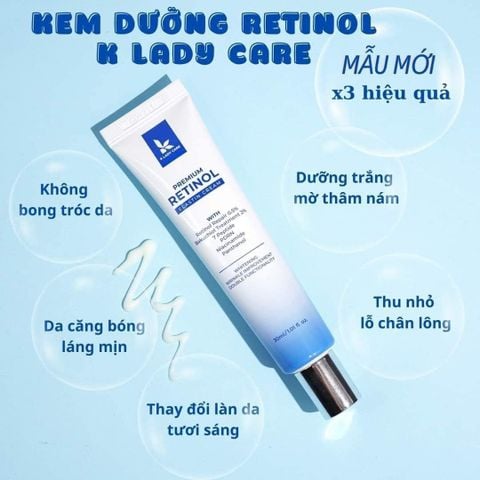Kem Dưỡng K Lady Care Premium Retinol Elastin Cream Phục Hồi Làn Da 30ml (Mẫu Mới)