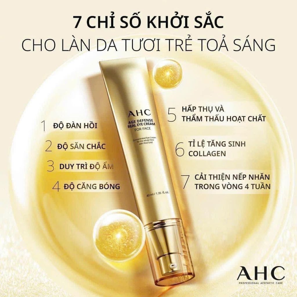 Kem Dưỡng Mắt AHC Age Defense Real Eye Cream For Face Ngăn Ngừa Lão Hóa 40ml (Bản Cao Cấp)