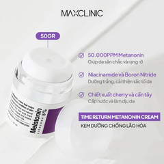 Kem Dưỡng Maxclinic Time Return Melatonin Cream Chống Lão Hóa 50g